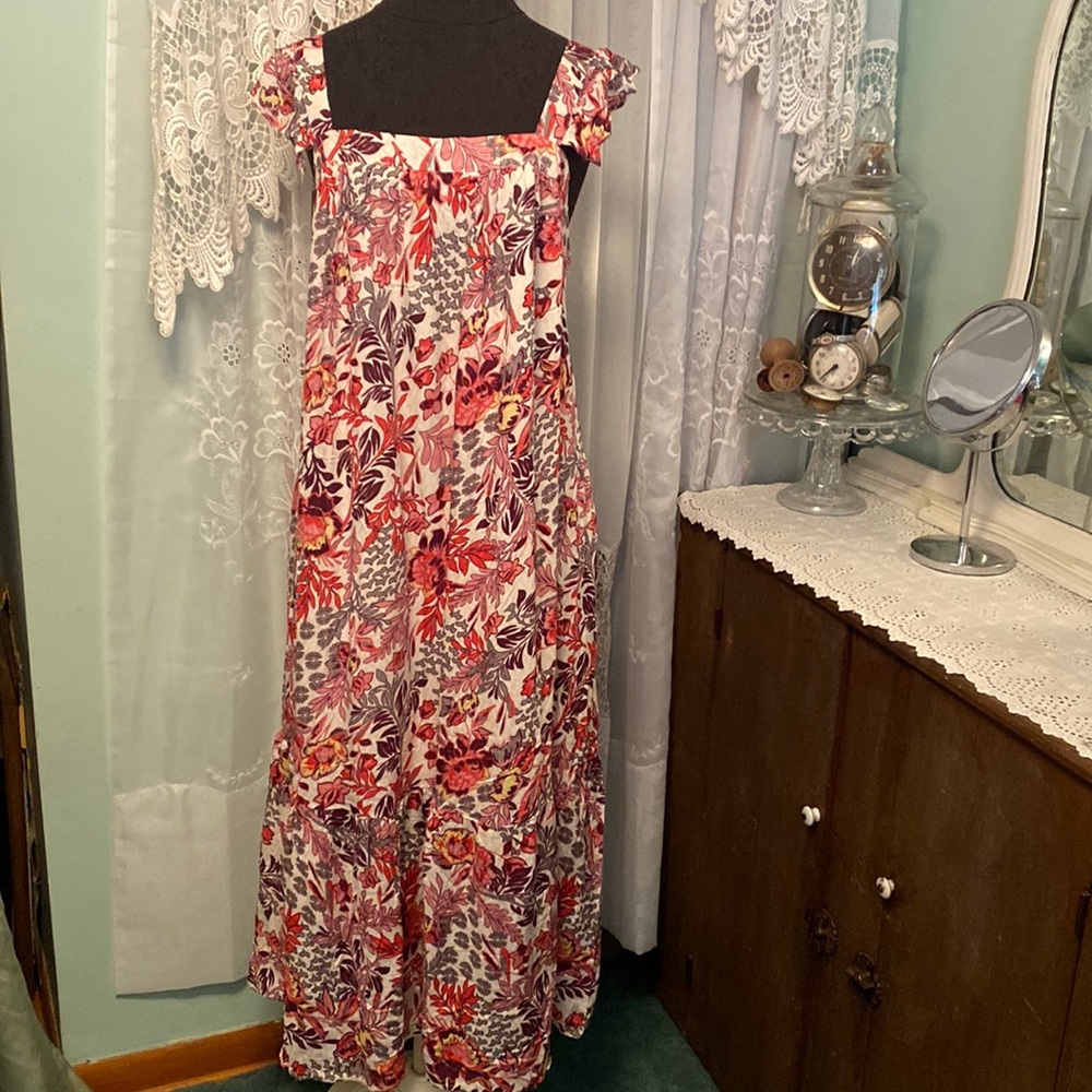 Knox Rose Floral Maxi Dress in Pink, Red, Purple